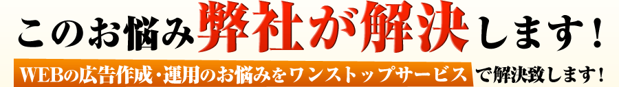 このお悩み弊社が解決します！