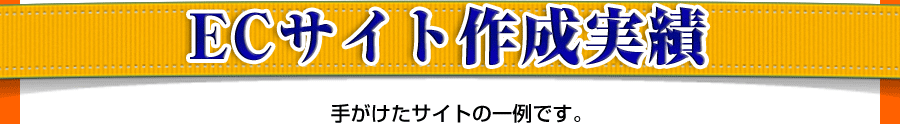 ECサイト制作実績